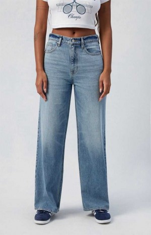 Dámské Kalhoty PacSun Eco Medium Indigo Cali Boyfriend Indigo | 35CQYLNSP