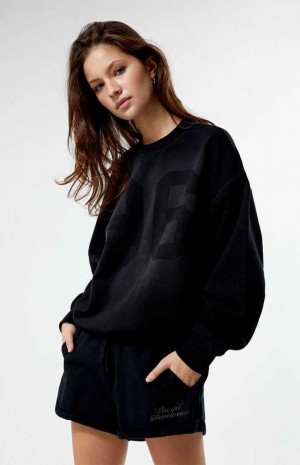 Dámské Kalhoty PacSun Pacific Sunwear Rolled Sweat Černé | 03ZTGMAYS