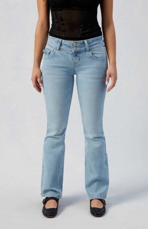 Dámské Kalhoty PacSun Stretch Light Indigo Low Rise Bootcut Indigo | 49OKVHMCB