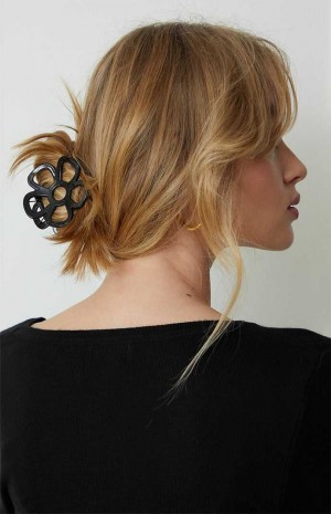 Dámské Klipy PacSun Pearl & Flower Hair Claw Clip Set Černé | 28DVIZCPL