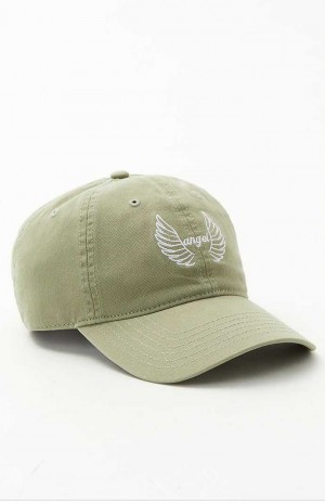 Dámské Klobouk PacSun Angel Wings Strapback Dad Olivy Zelené | 71IWSNZEV