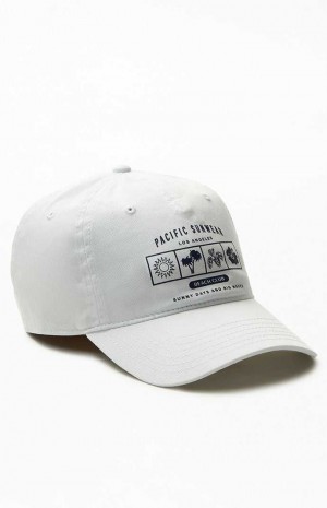 Dámské Klobouk PacSun Pacific Sunwear Tropical Strapback Bílé Blankyt | 64OIRQZKG