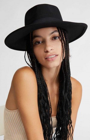 Dámské Klobouk PacSun Structured Fedora Černé | 23XCAIPZH