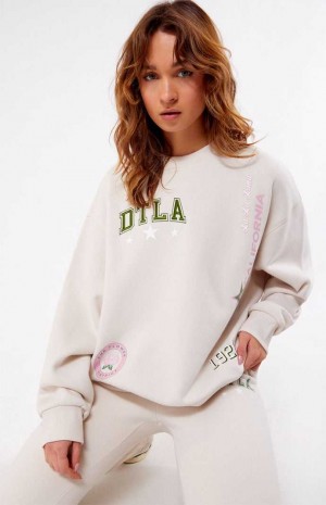 Dámské Mikiny PacSun DTLA Crew Neck Hnědé | 85SVNGWDL