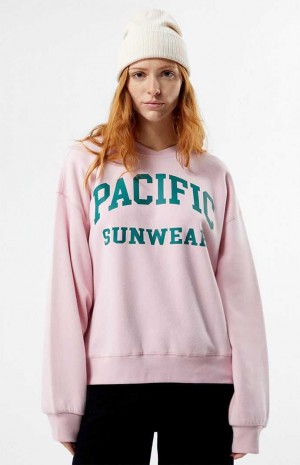 Dámské Mikiny PacSun Pacific Sunwear Surplice Oversized Růžové | 43HYMJULN