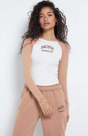 Dámské Topy PacSun Pacific Sunwear Raglan Long Sleeve Viacfarebný | 18LITWYFA