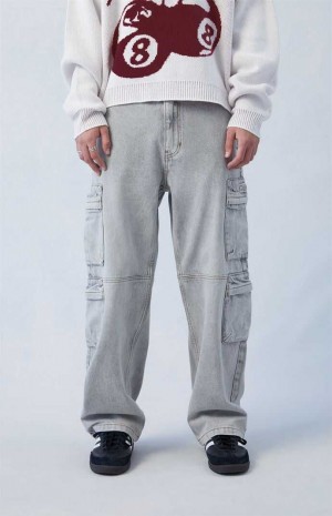 Pánské Džíny PacSun Eco Gray gy Cargo Šedé | 41NEUKGYX