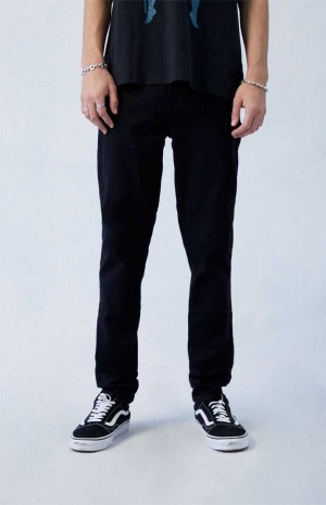 Pánské Džíny PacSun High Stretch Black Stacked Hubená Černé | 02OUDQGRF