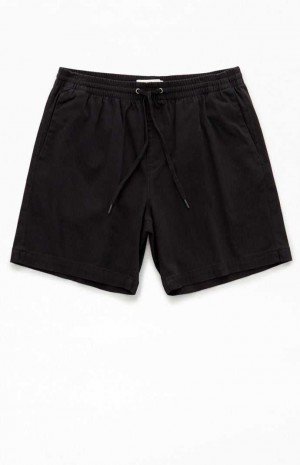 Pánské Kraťasy PacSun Black Twill Volley Černé | 74DNEHXOA