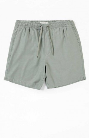 Pánské Kraťasy PacSun Olive Volley Olivy Zelené | 50MUWXKHA