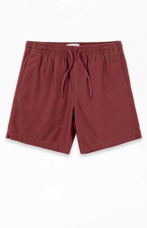 Pánské Kraťasy PacSun Red Volley Červené | 81ARGFTKD