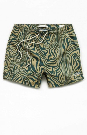 Pánské Svetry PacSun Warp 4.5" Swim Trunks Zlaté | 83CXKORGD