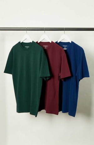 Pánské T-shirt PacSun PS Basics 3 Pack Reece Regular s Blankyt | 51THAVONC