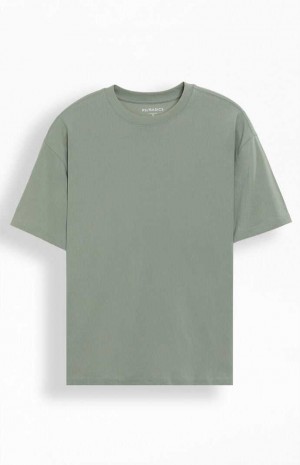 Pánské T-shirt PacSun PS Basics Shadow Basic Oversized Šedé | 94ZPBGDYO