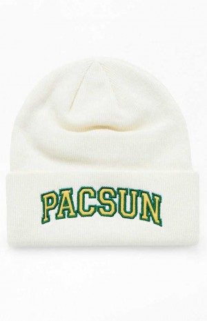 Pánské Čepice PacSun Arch Logo Bílé | 93GVRSFCL