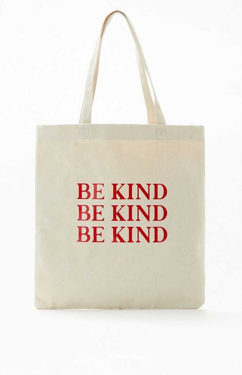 Dámské Handbags PacSun Be Kind Tote Béžový | 15CDFKIQA