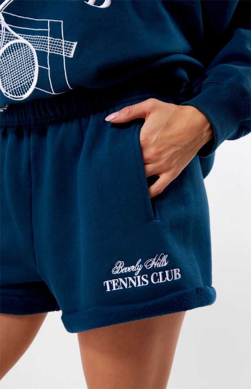 Dámské Kalhoty PacSun Beverly Hills Tenisové Club Rolled Sweat Tmavě Blankyt | 18OUDBKYW