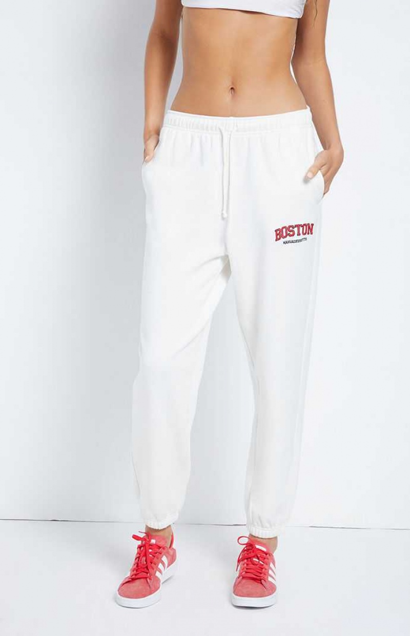 Dámské Kalhoty PacSun Boston Sports BLANC DE BLANC | 94JFKOIUB