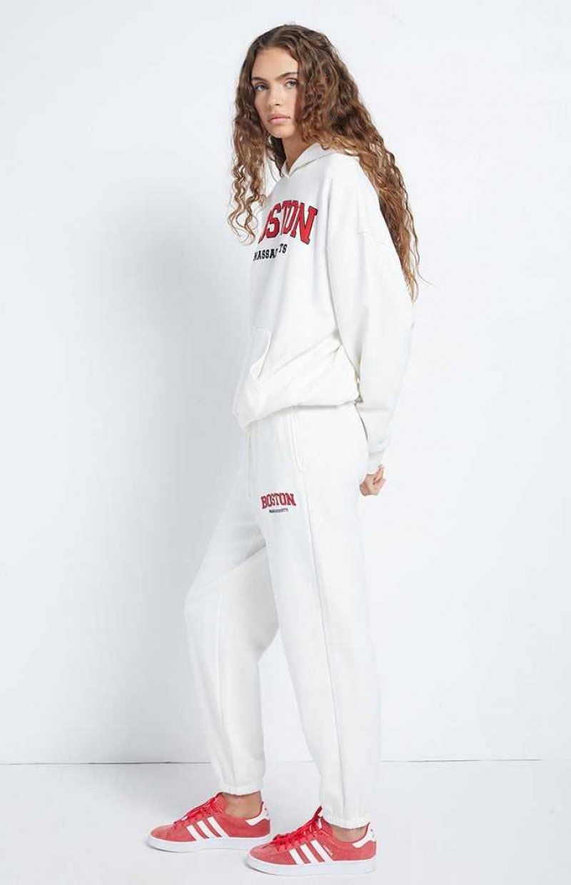 Dámské Kalhoty PacSun Boston Sports BLANC DE BLANC | 94JFKOIUB