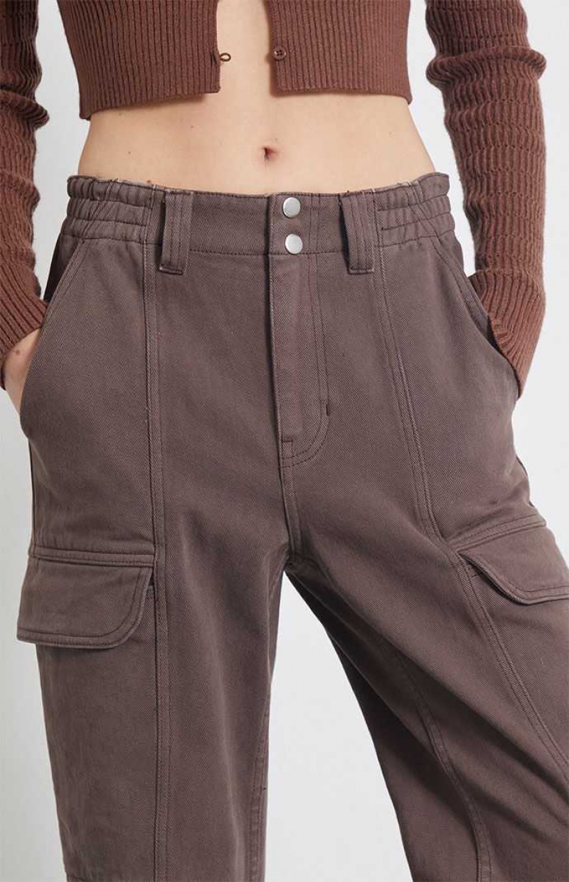 Dámské Kalhoty PacSun Brownie Utility Cargo Hnědé | 26DSTCZAW