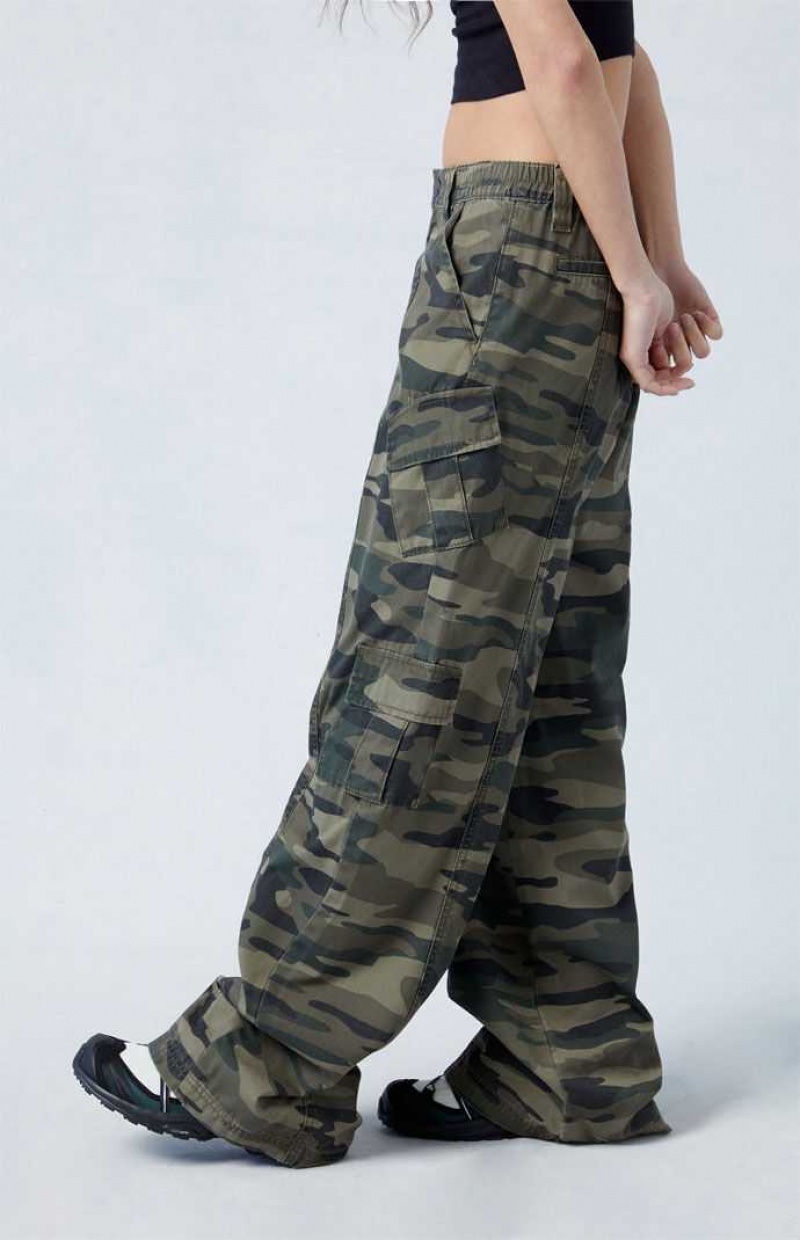 Dámské Kalhoty PacSun Camouflage Lehké Low Rise gy CAMOUFLAGE | 45LSXMKFT