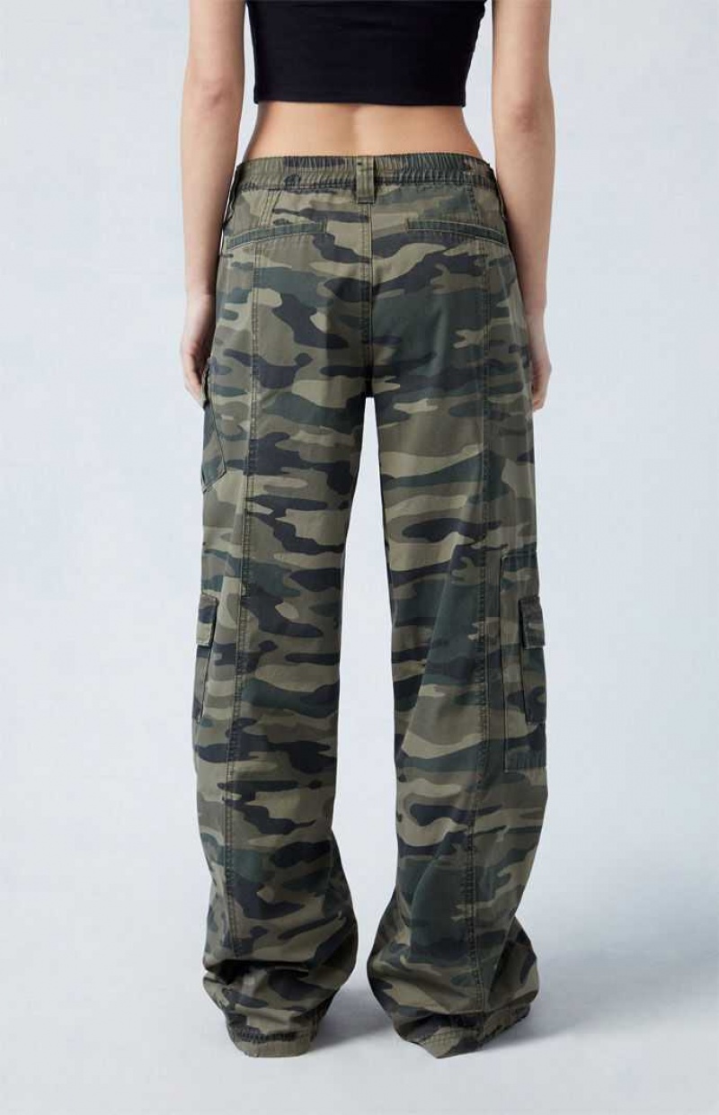 Dámské Kalhoty PacSun Camouflage Lehké Low Rise gy CAMOUFLAGE | 45LSXMKFT