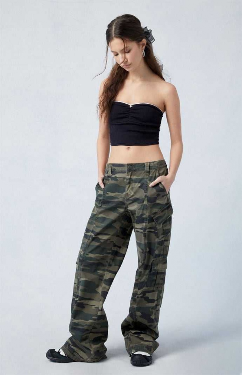 Dámské Kalhoty PacSun Camouflage Lehké Low Rise gy CAMOUFLAGE | 45LSXMKFT