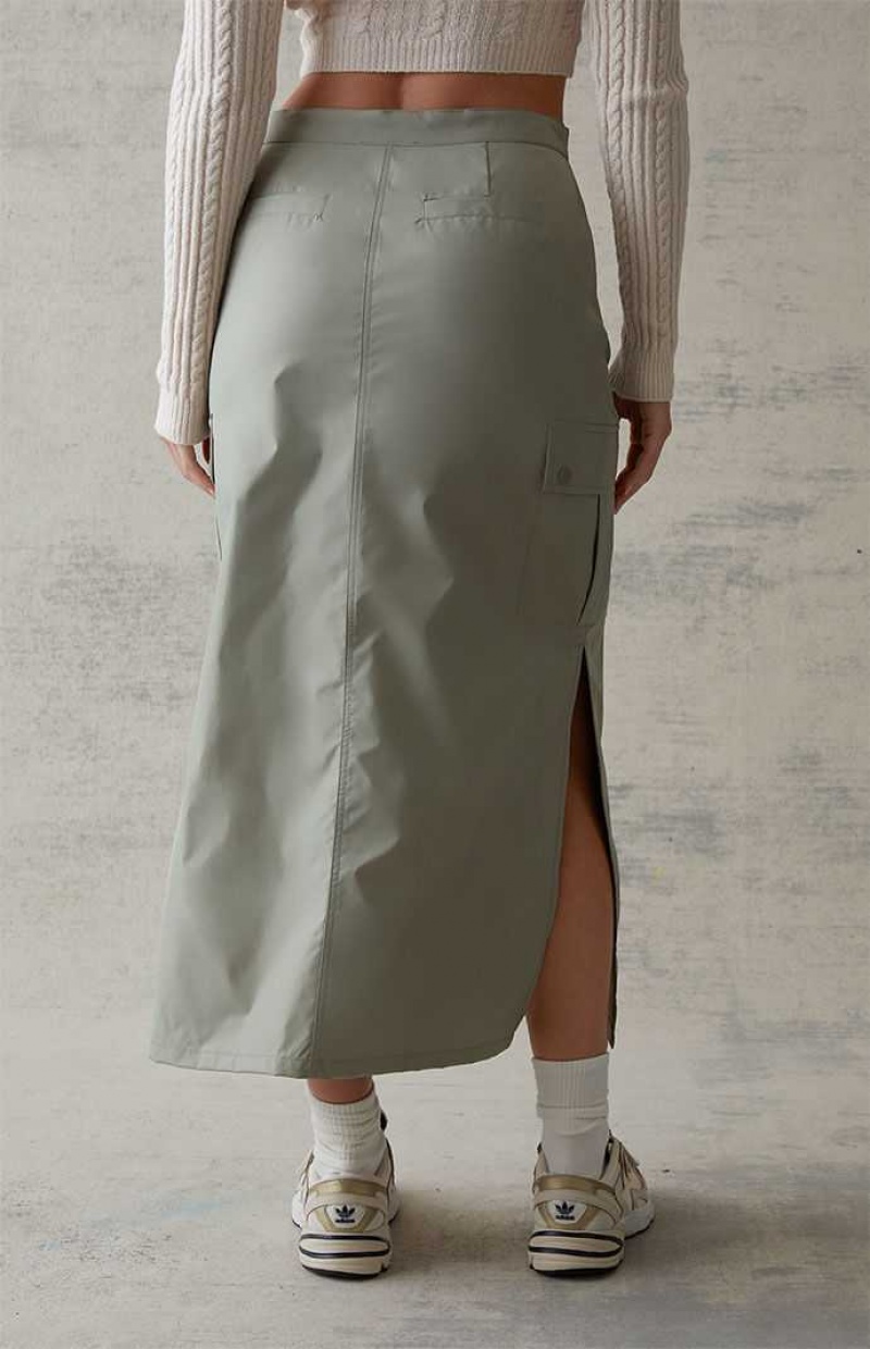 Dámské Kalhoty PacSun Cargo Midi Skirt Zelene | 98RVOCJQH