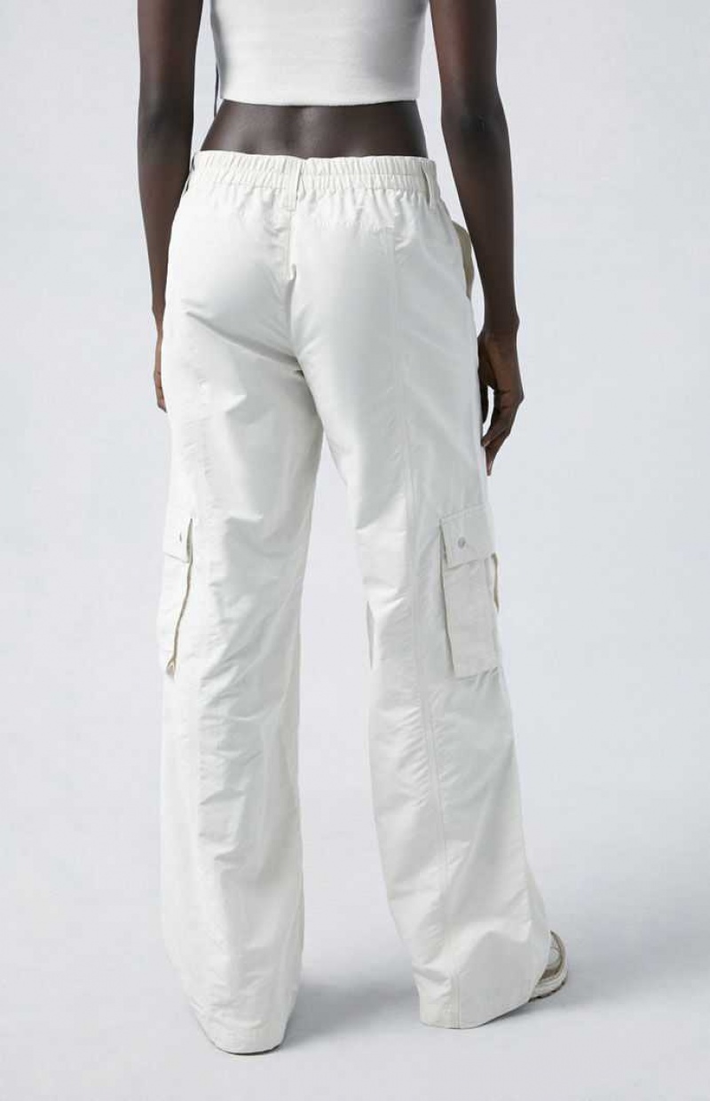 Dámské Kalhoty PacSun Cream Low Rise Cargo Puddle Krém | 12ARSYQGF