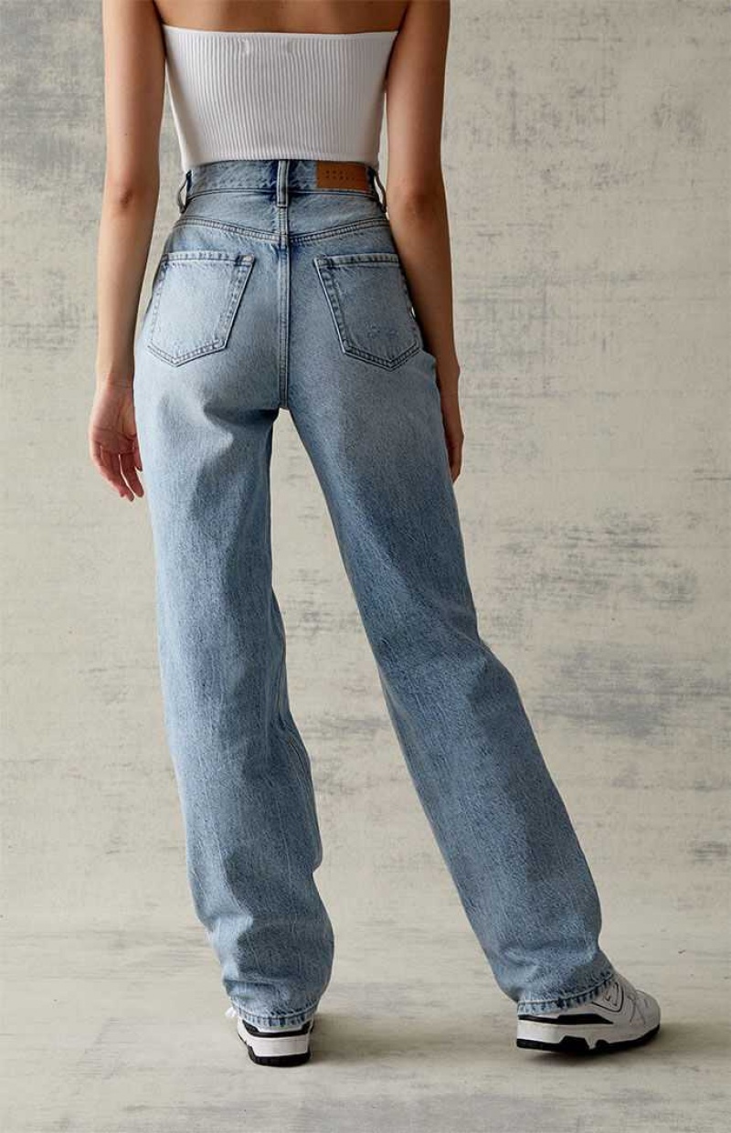 Dámské Kalhoty PacSun Eco Light Blue Ripped '90s Boyfriend Indigo | 67JROKWPL