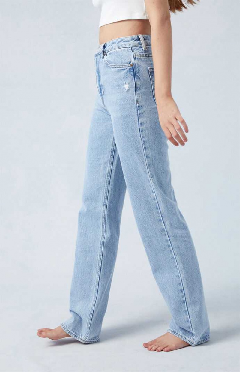 Dámské Kalhoty PacSun Eco Light Indigo '90s Boyfriend Indigo | 23YWFAXMT