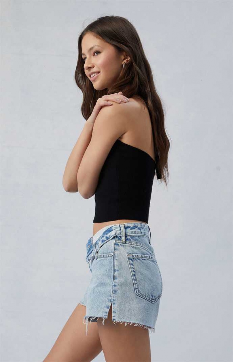 Dámské Kalhoty PacSun Eco Light Indigo Ripped High Waisted Denim Festival Indigo | 81DVHYBZU