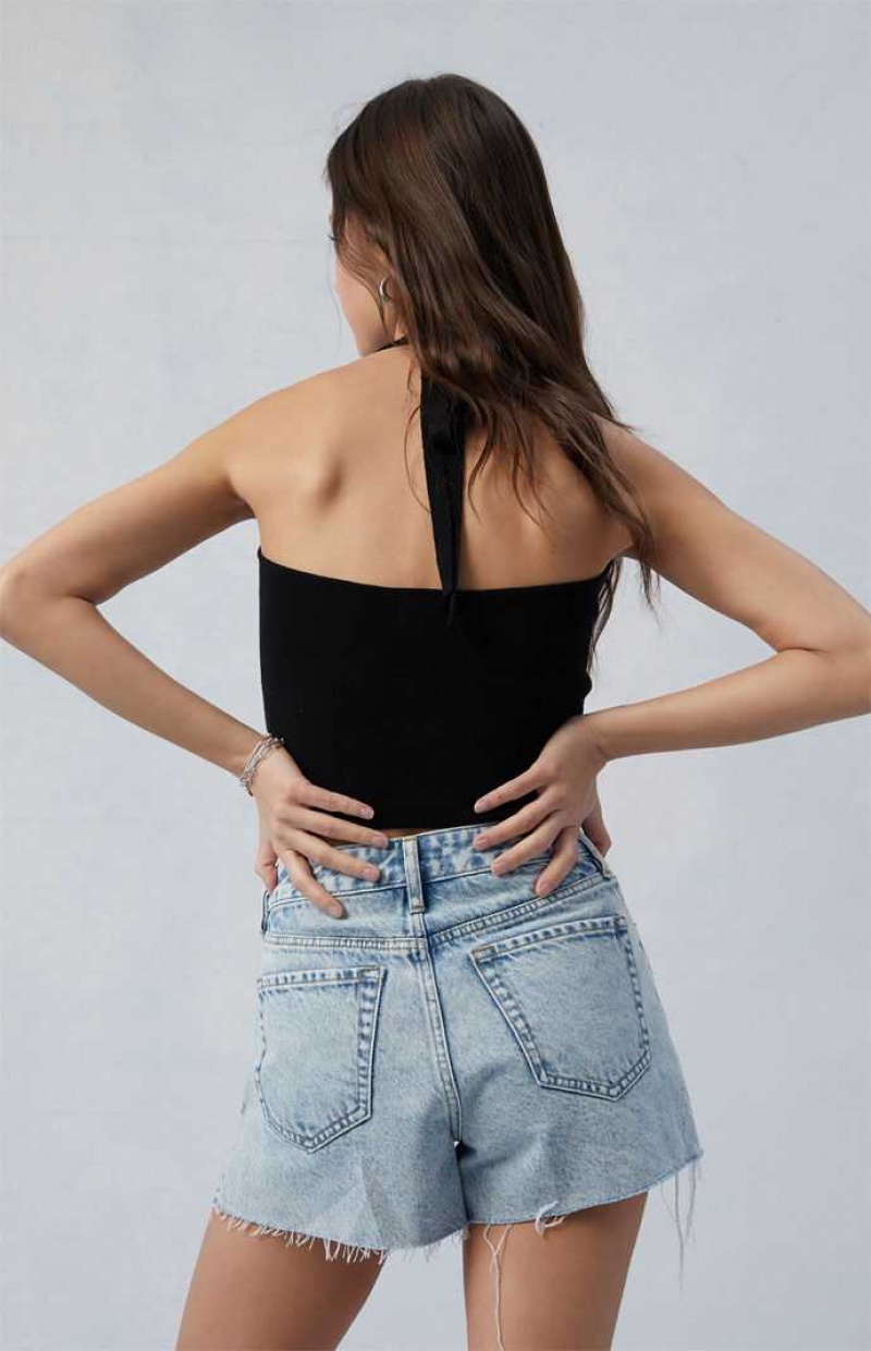 Dámské Kalhoty PacSun Eco Light Indigo Ripped High Waisted Denim Festival Indigo | 81DVHYBZU