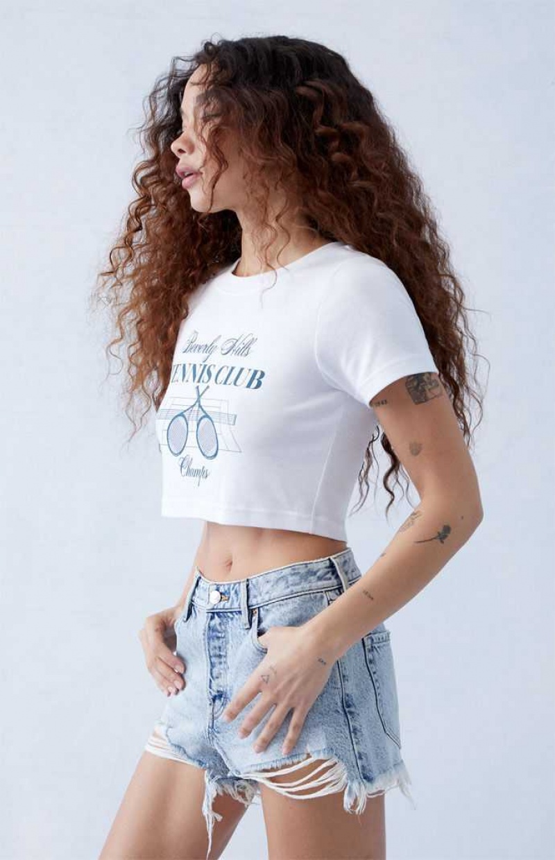 Dámské Kalhoty PacSun Eco Light Indigo Ripped High Waisted Denim Festival Indigo | 26FVOAQRL