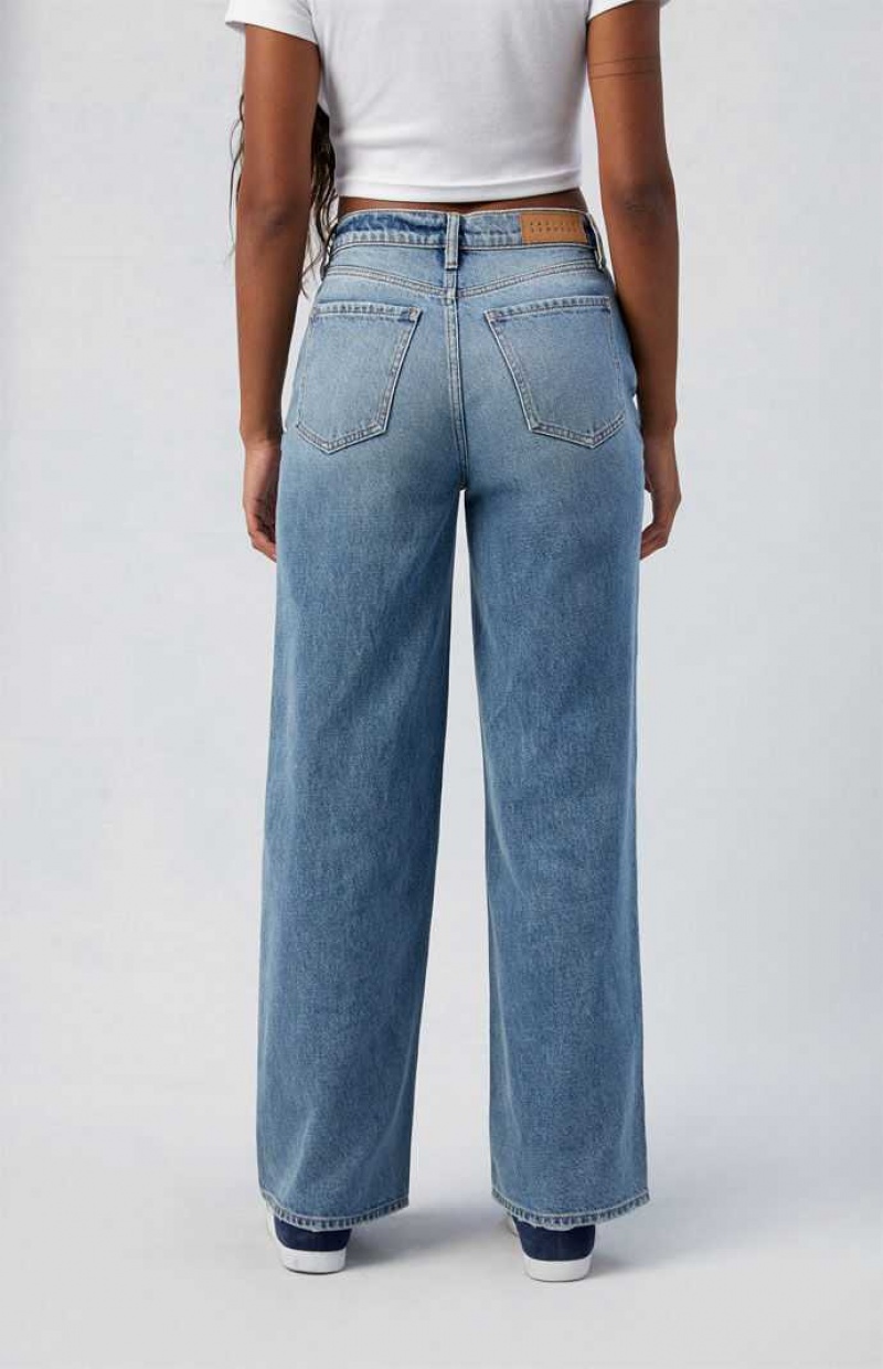 Dámské Kalhoty PacSun Eco Medium Indigo Cali Boyfriend Indigo | 35CQYLNSP