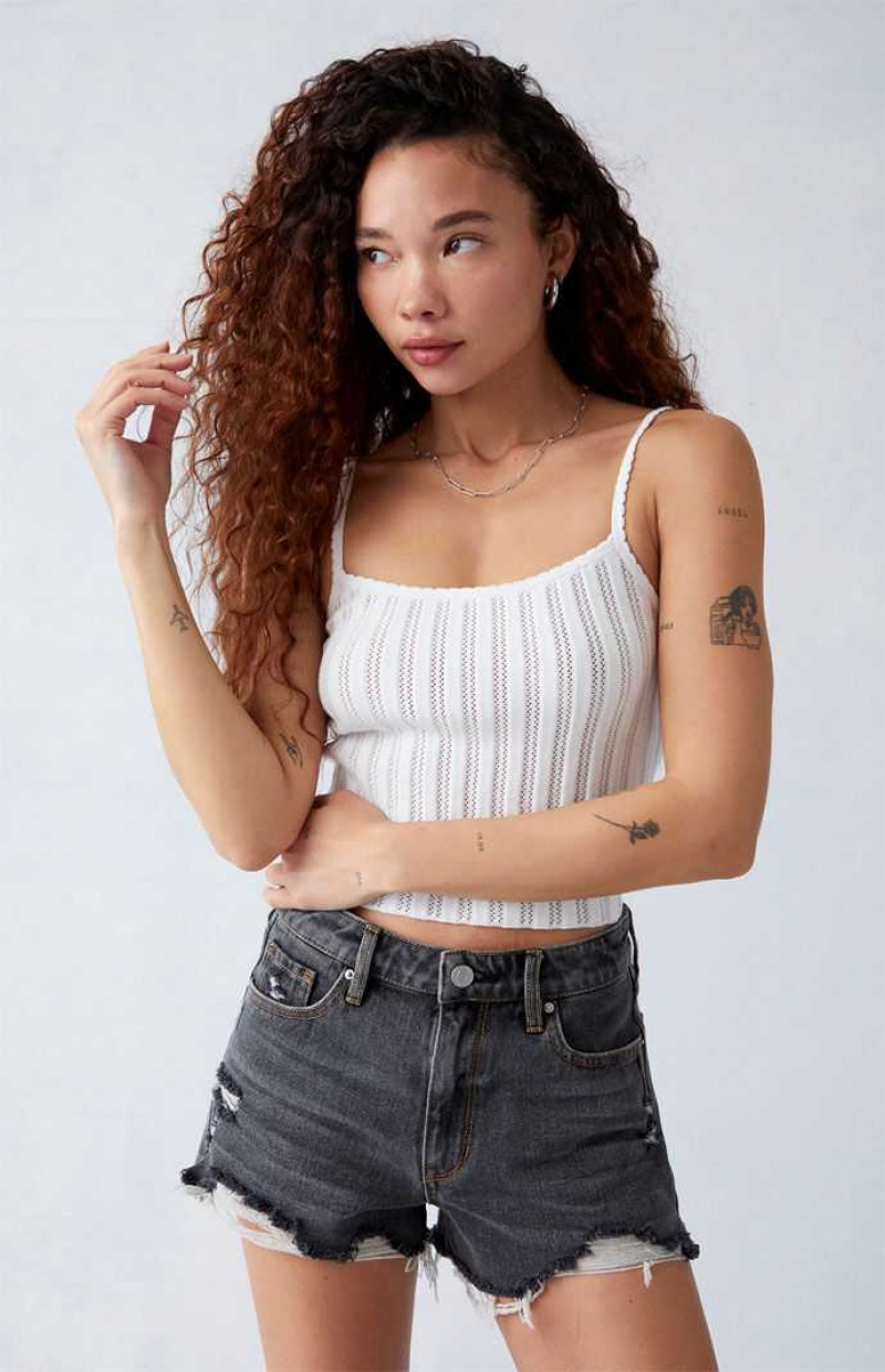 Dámské Kalhoty PacSun Faded Black Ripped High Waisted Denim Festival Černé Blankyt | 03WCXTVMK