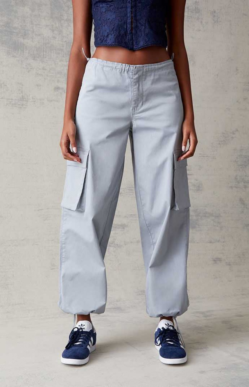 Dámské Kalhoty PacSun Gray Cargo Pull-On Šedé | 27UEXJZPM