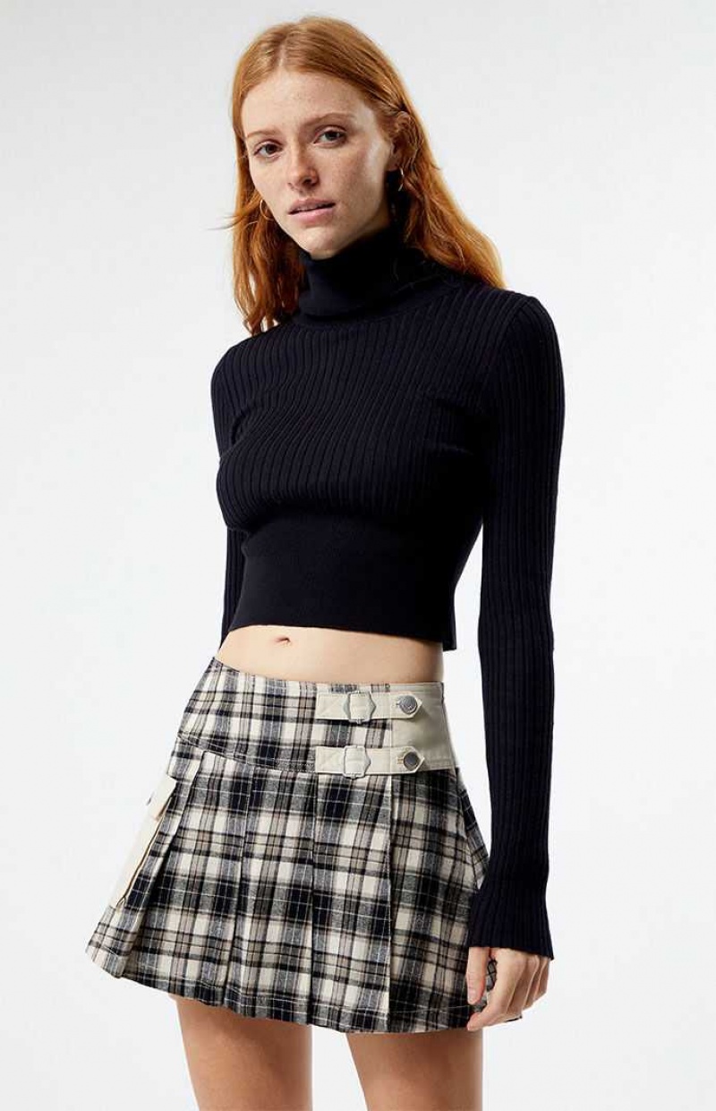 Dámské Kalhoty PacSun LA Hearts Cargo Plaid Mini Skirt PLAID | 38EXRHNWT