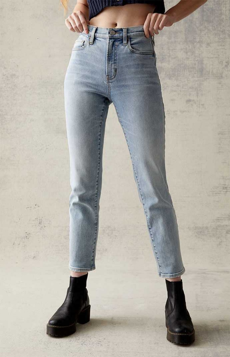 Dámské Kalhoty PacSun Light Blue Stretch Vintage Hubená Světle Indigo | 47PBCEKMO