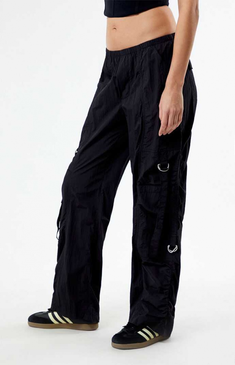 Dámské Kalhoty PacSun Ruched Low Rise Pull-On Černé | 89FGLYQAO