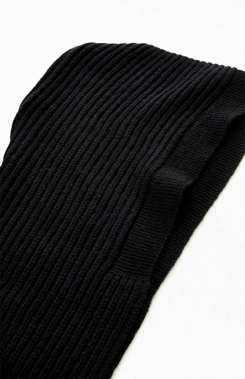 Dámské Klipy PacSun Knit Scarf Černé | 74COUQKAV