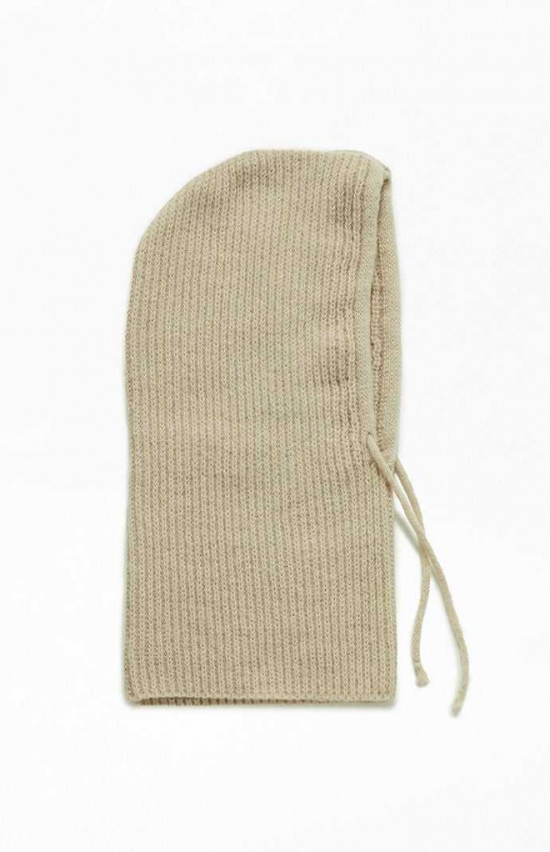 Dámské Klipy PacSun Žebrovaný Knit Balaclava OAT | 32DJGANRO