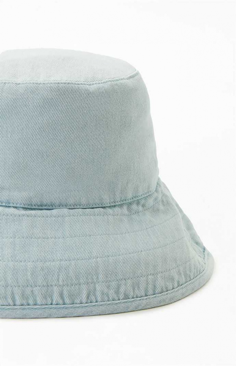 Dámské Klobouk PacSun Denim Bucket Blankyt | 43BHMSVEA