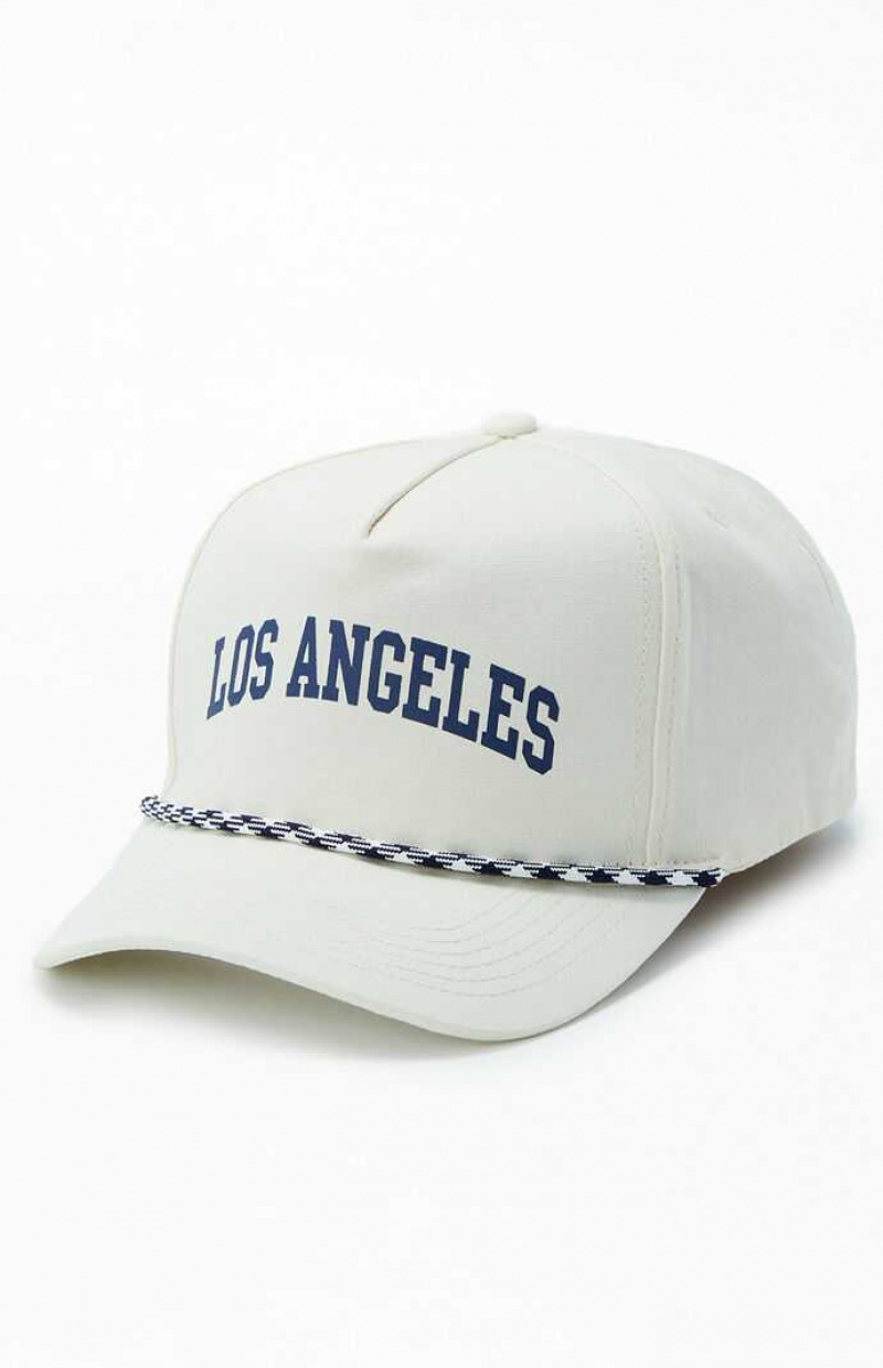 Dámské Klobouk PacSun Los Angeles Collegiate Snapback Bílé | 06YODWHJF