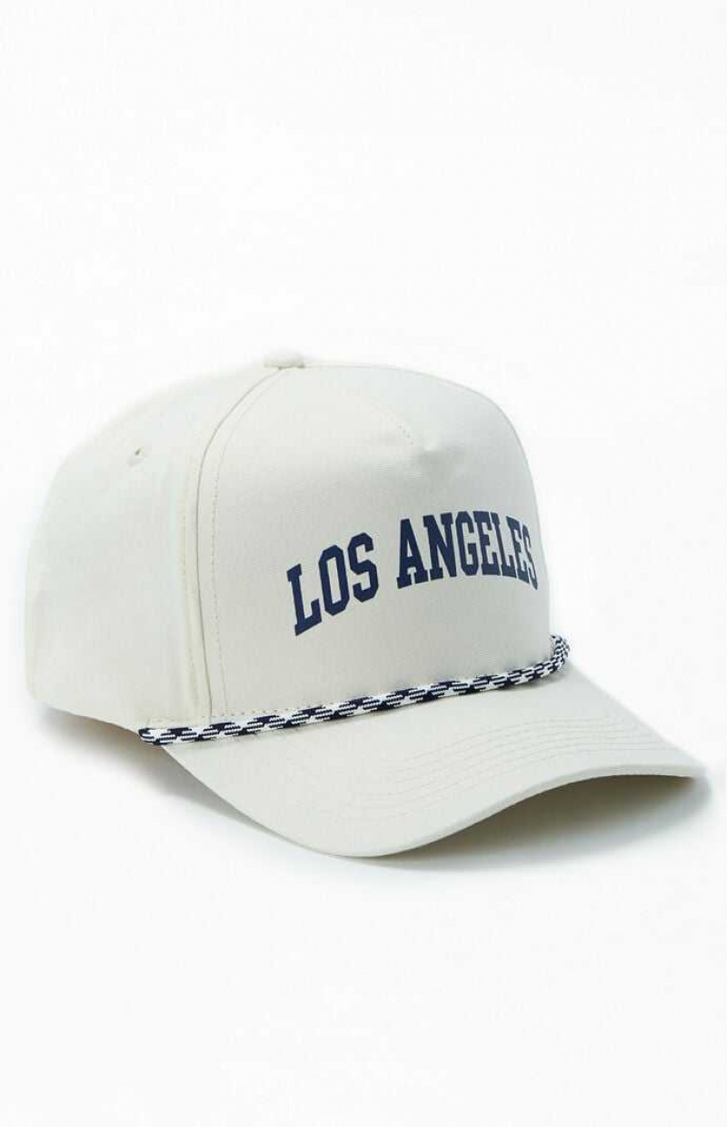 Dámské Klobouk PacSun Los Angeles Collegiate Snapback Bílé | 06YODWHJF