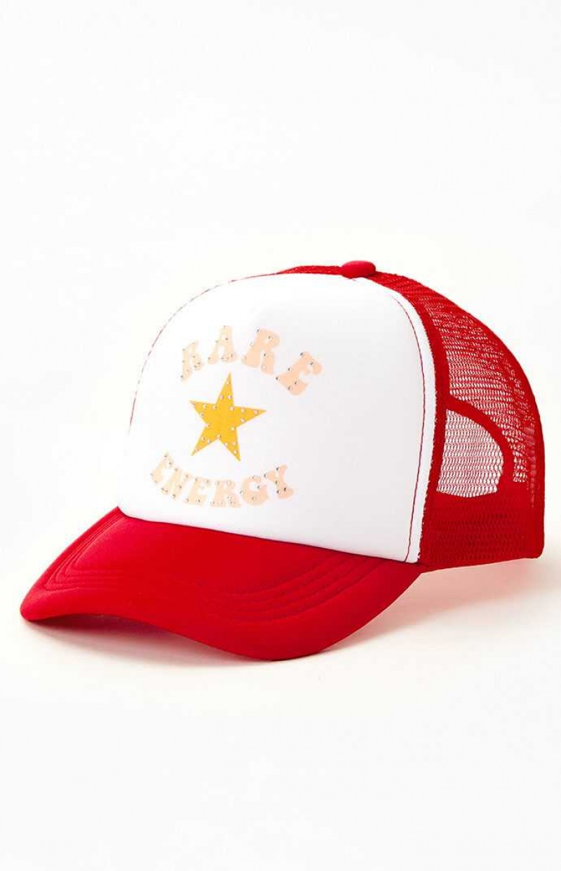 Dámské Klobouk PacSun Rare Energy Trucker Červené | 97UHDVEGW