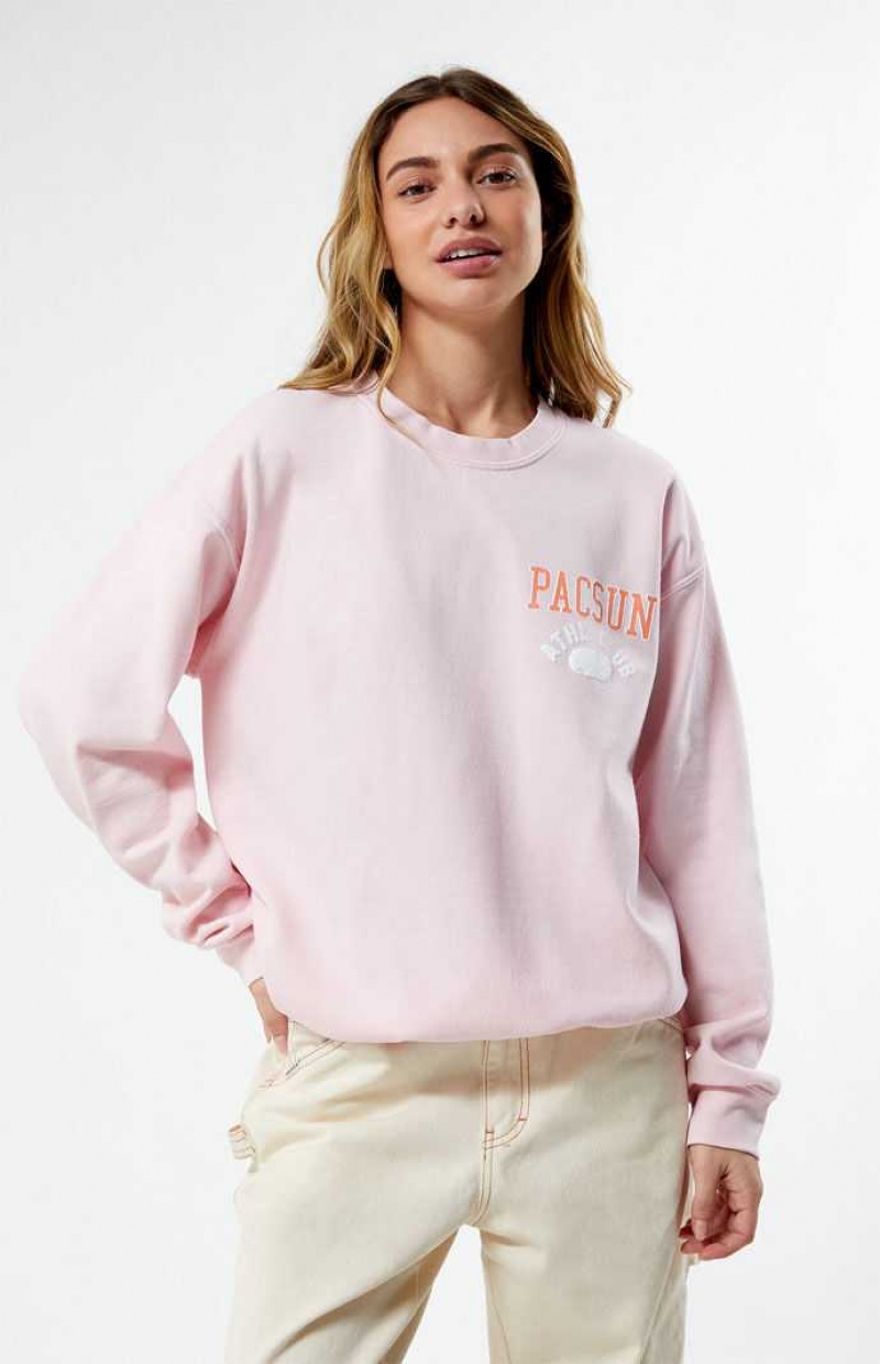 Dámské Mikiny PacSun Atletické Club Crew Neck Světle Růžové | 91AJHFXOM