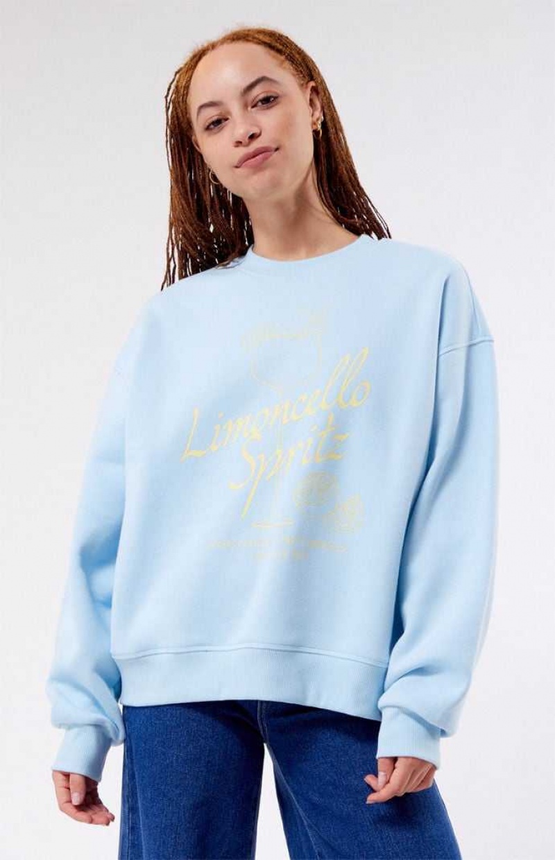 Dámské Mikiny PacSun Limoncello Crew Neck Světle Blankyt | 67IPCAVUZ