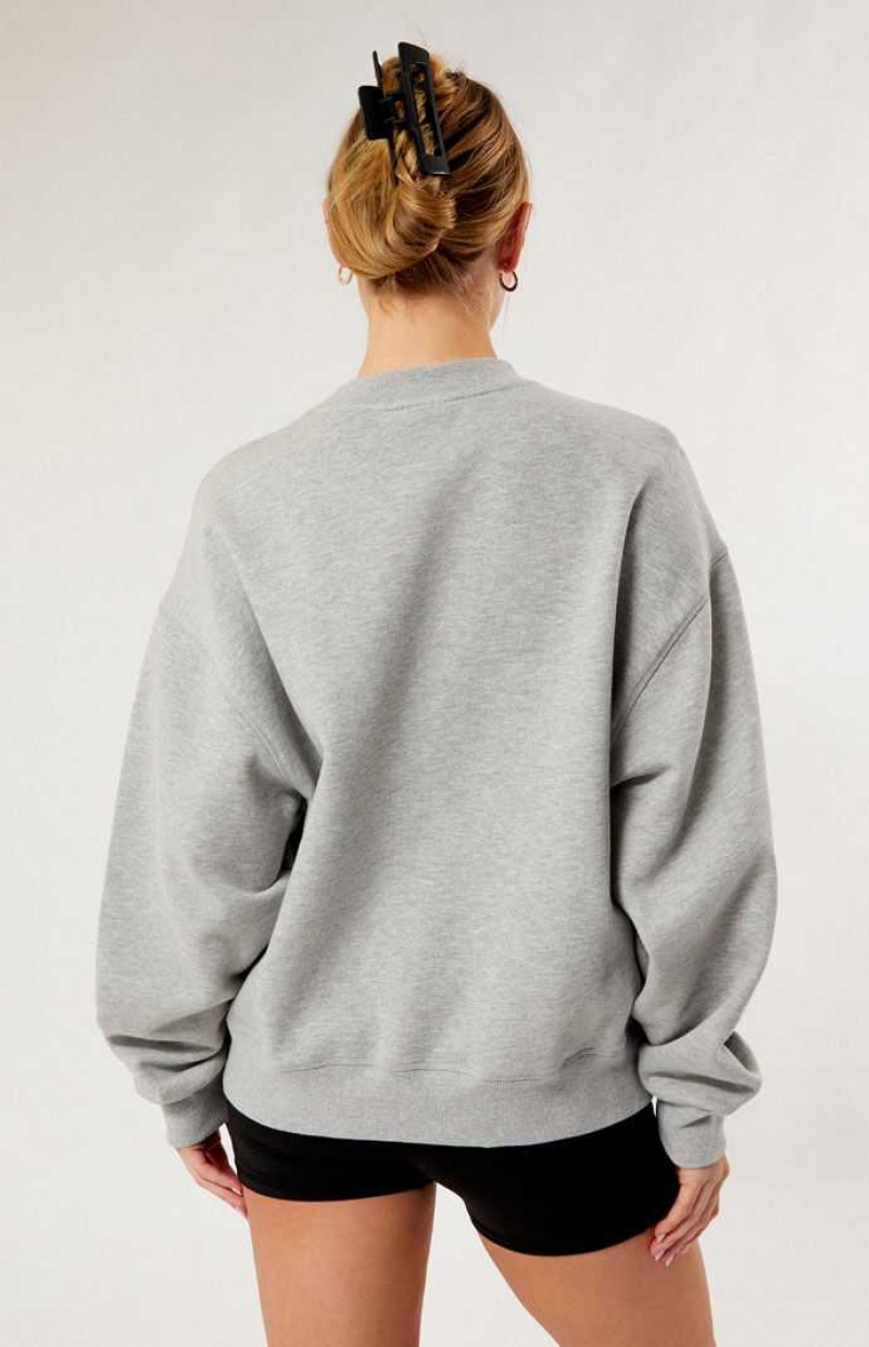 Dámské Mikiny PacSun Pacific Sunwear Nineteen Eighty Crew Neck Šedé | 81PRQCJWU