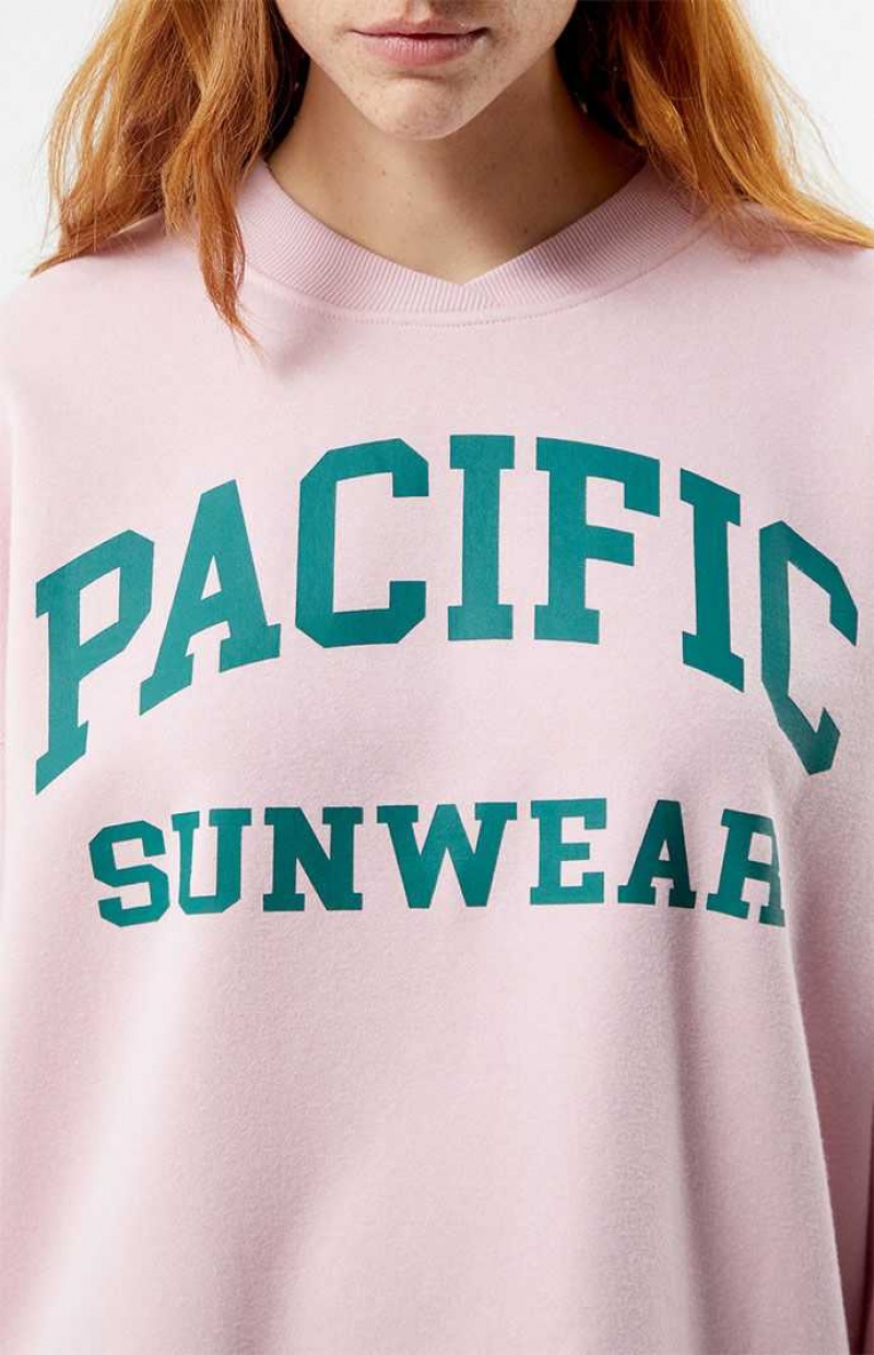 Dámské Mikiny PacSun Pacific Sunwear Surplice Oversized Růžové | 43HYMJULN